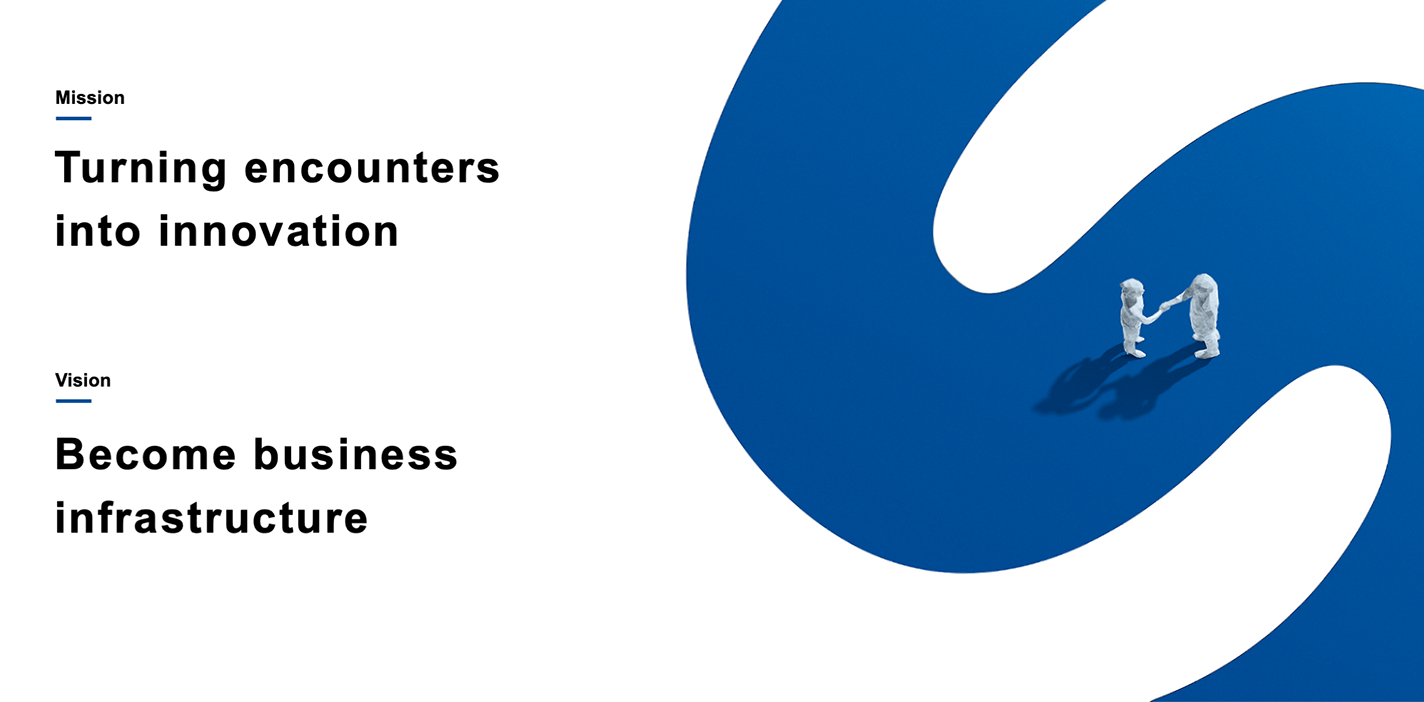 Mission
Turning encounters into innovation
Vision
Become business infrastructure